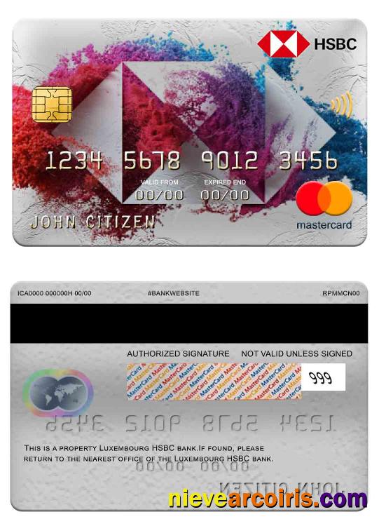 Luxembourg HSBC bank mastercard